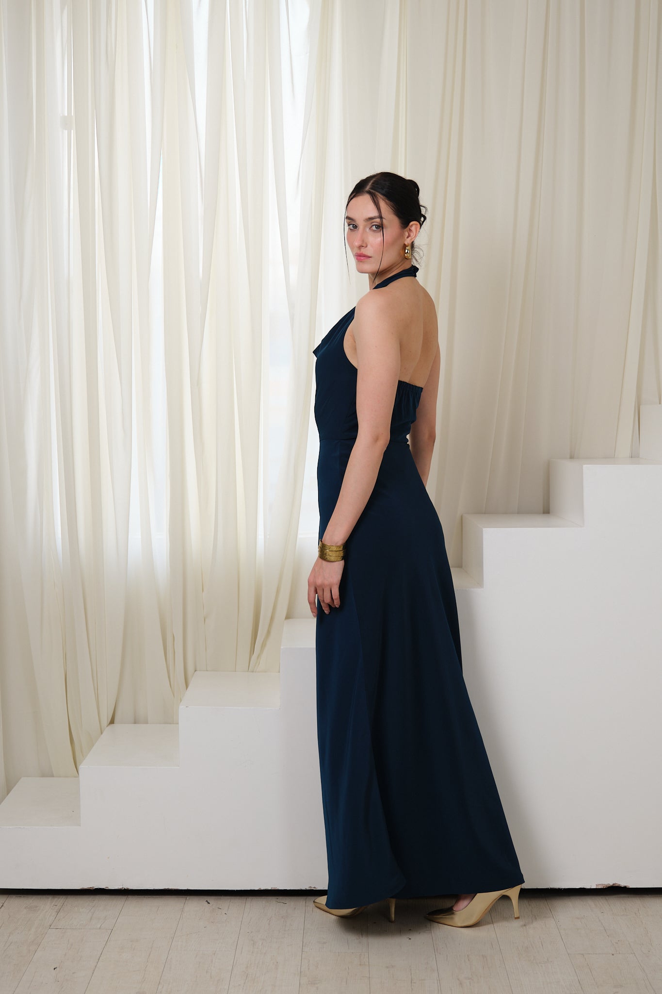 Mid night halter dress